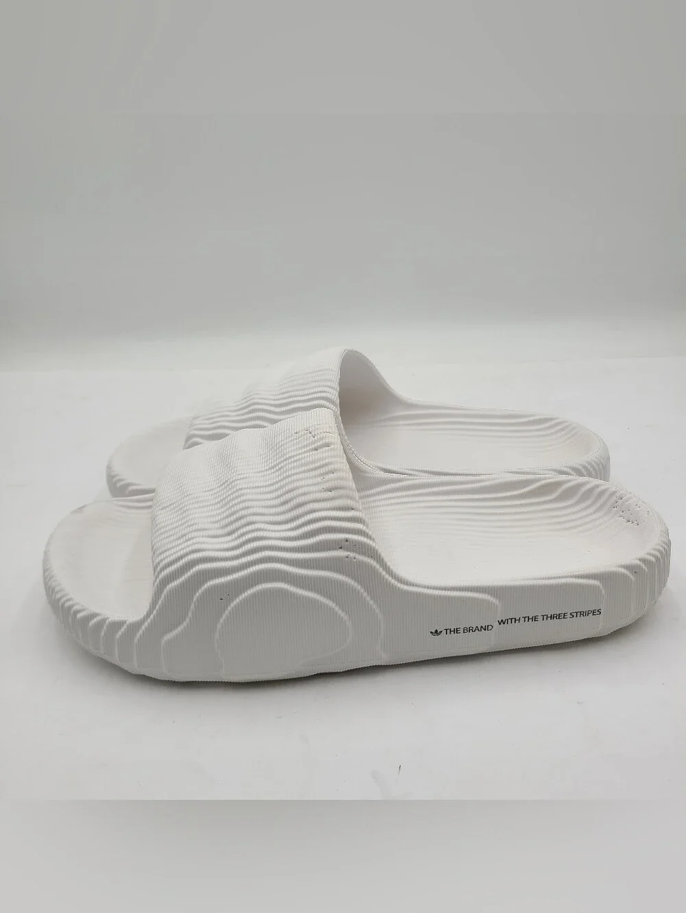 B41 Adidas Originals Adilette 22 Slides Light Brown/Core Black Men’s Size 12